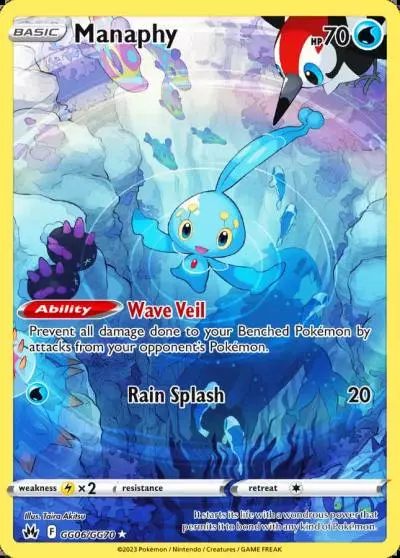Manaphy GG06/70 Crown Zenith Galarian Gallery Pokemon card
