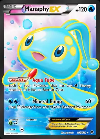 Manaphy-EX 116/122 BREAKpoint Pokemon card