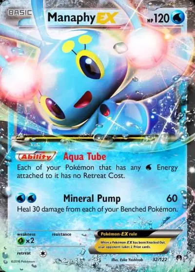 Manaphy-EX 32/122 BREAKpoint Pokemon card