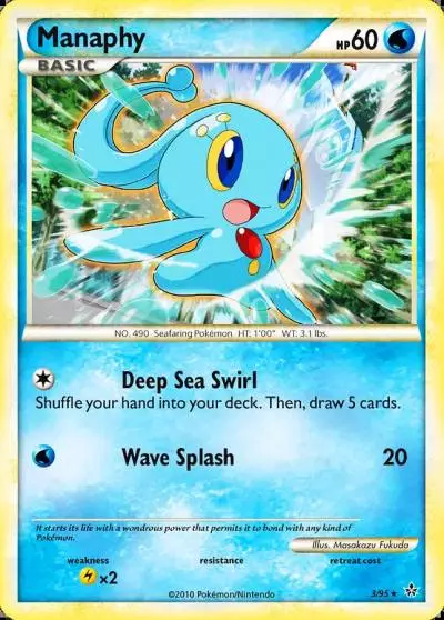 Manaphy 3/95 HS—Unleashed Pokemon card