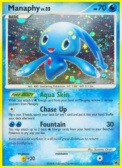 Manaphy 8/100 Majestic Dawn Pokemon card