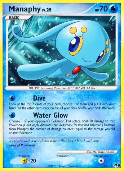 Manaphy 2/17 POP Series 9 Pokemon card