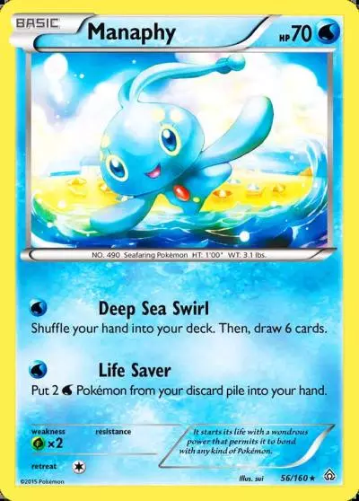 Manaphy 56/160 Primal Clash Pokemon card