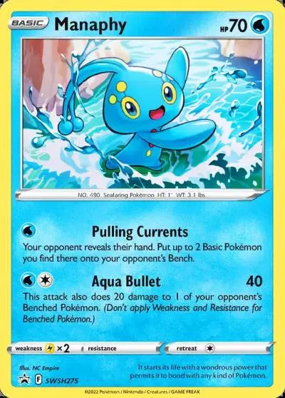 Manaphy SWSH275/307 SWSH Black Star Promos Pokemon card