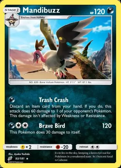 Mandibuzz 93/181 Team Up Pokemon card