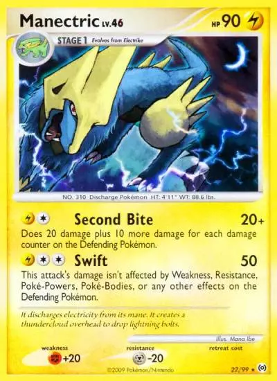 Manectric 22/99 Arceus Pokemon card