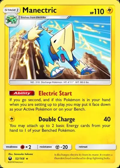 Manectric 52/168 Celestial Storm Pokemon card