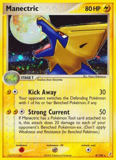Manectric 8/100 Crystal Guardians Pokemon card