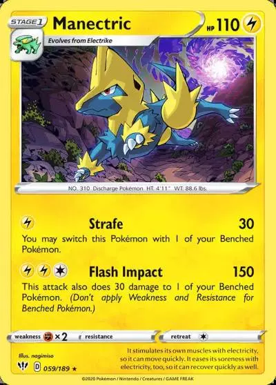 Manectric 59/189 Darkness Ablaze Pokemon card