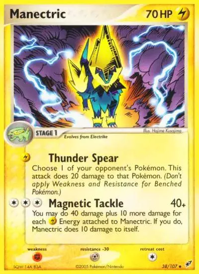 Manectric 38/107 Deoxys Pokemon card