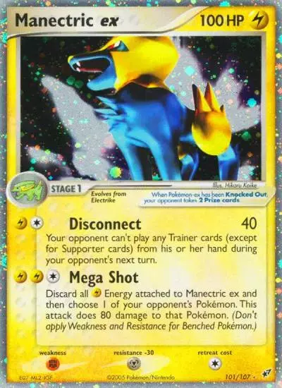 Manectric ex 101/107 Deoxys Pokemon card