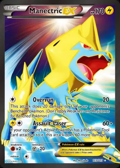 Manectric-EX 113/119 Phantom Forces Pokemon card