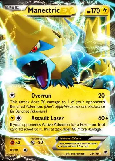 Manectric-EX 23/119 Phantom Forces Pokemon card