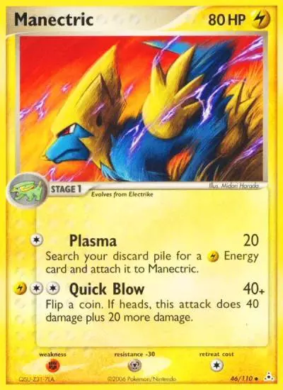 Manectric 46/110 Holon Phantoms Pokemon card