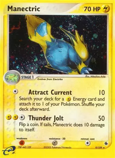 Manectric 9/109 Ruby & Sapphire Pokemon card