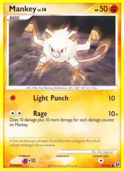 Mankey 79/106 Great Encounters Pokemon card