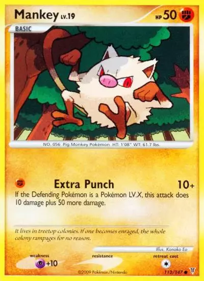 Mankey 112/147 Supreme Victors Pokemon card