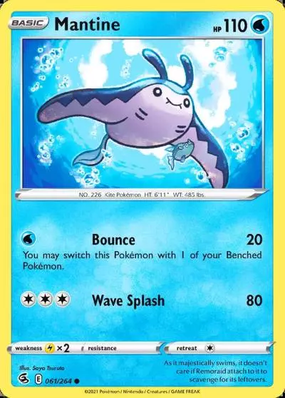 Mantine 61/264 Fusion Strike Pokemon card