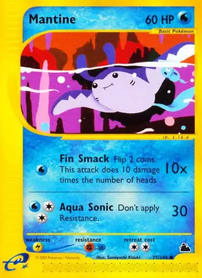 Mantine 77/144 Skyridge Pokemon card