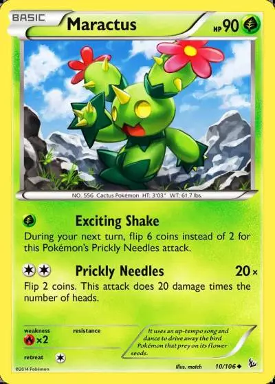 Maractus 10/106 Flashfire Pokemon card