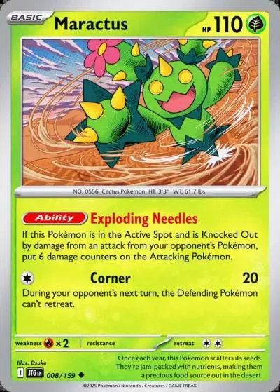 Maractus 8/159 Journey Together Pokemon card