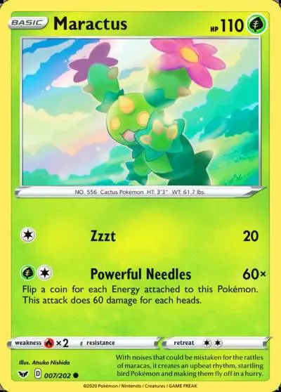 Maractus 7/202 Sword & Shield Pokemon card
