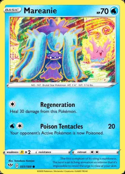 Mareanie 51/189 Darkness Ablaze Pokemon card