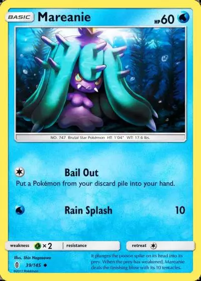 Mareanie 39/145 Guardians Rising Pokemon card