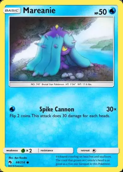 Mareanie 68/214 Lost Thunder Pokemon card