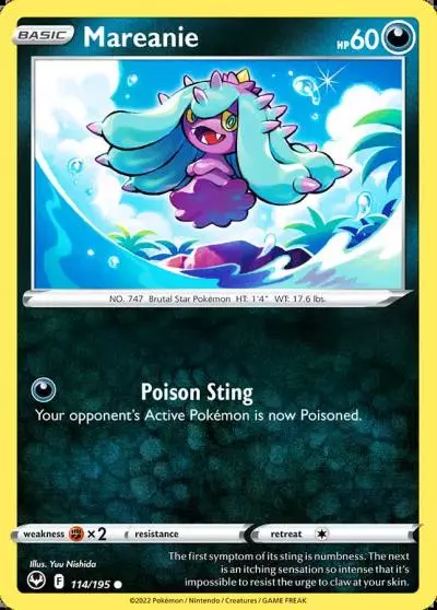 Mareanie 114/195 Silver Tempest Pokemon card