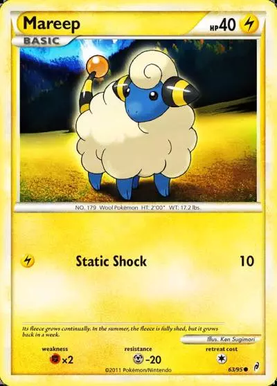 Mareep 63/95 Call of Legends Pokemon card