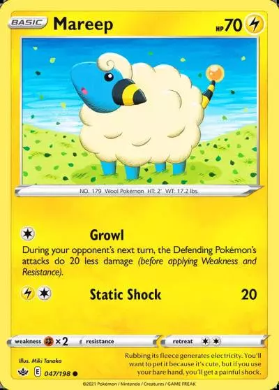Mareep 47/198 Chilling Reign Pokemon card