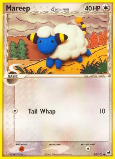 Mareep δ 54/101 Dragon Frontiers Pokemon card