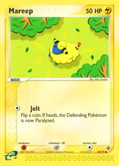 Mareep 64/97 Dragon Pokemon card