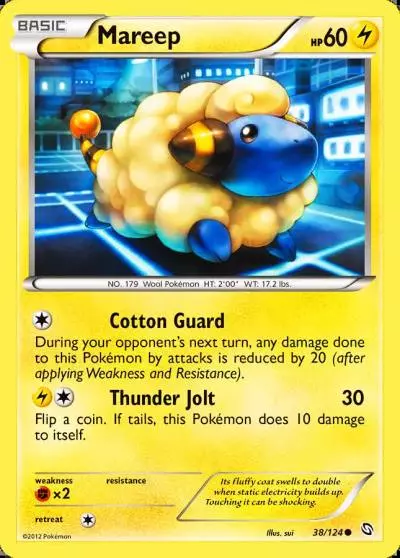 Mareep 38/124 Dragons Exalted Pokemon card