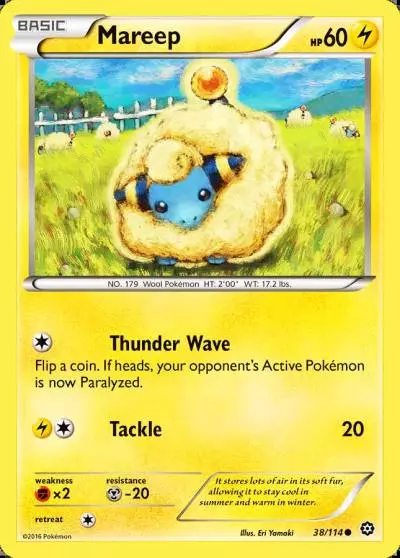 Mareep 38/114 Steam Siege Pokemon card