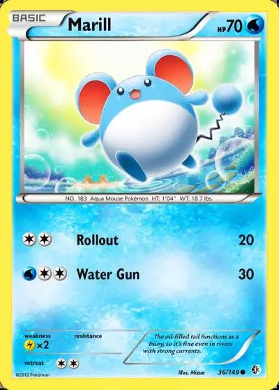 Marill 36/149 Boundaries Crossed Pokemon card