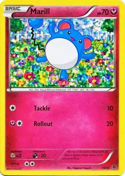 Marill 10/12 McDonald's Collection 2015 Pokemon card