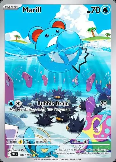 Marill 204/193 Paldea Evolved Pokemon card