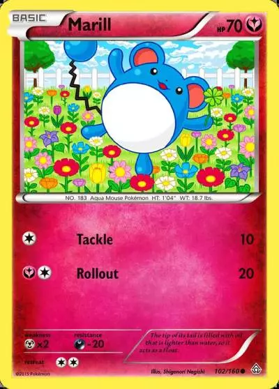 Marill 102/160 Primal Clash Pokemon card