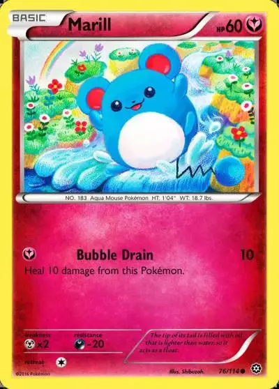 Marill 76/114 Steam Siege Pokemon card