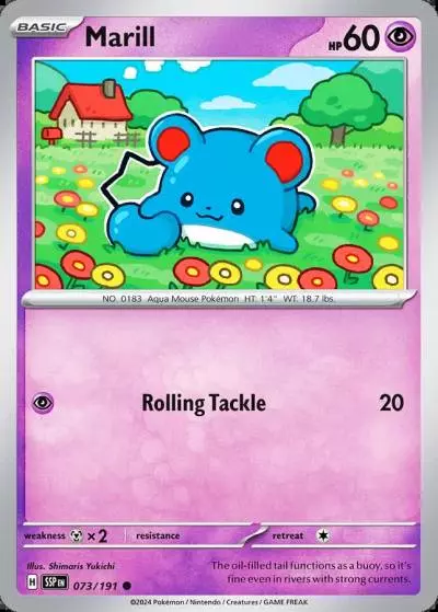 Marill 73/191 Surging Sparks Pokemon card