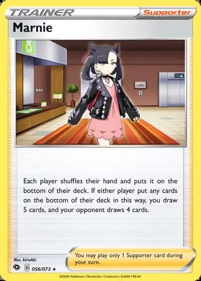 Marnie 56/73 Champion's Path Pokemon card