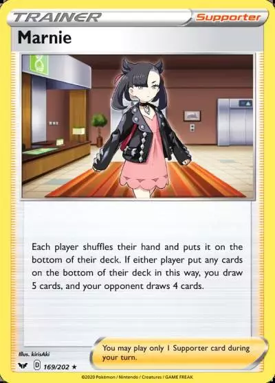 Marnie 169/202 Sword & Shield Pokemon card