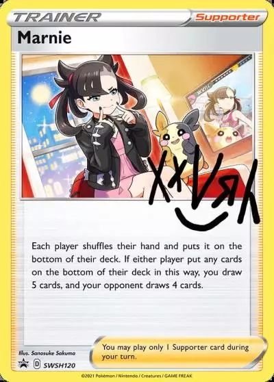 Marnie SWSH120/307 SWSH Black Star Promos Pokemon card