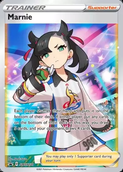 Marnie SWSH121/307 SWSH Black Star Promos Pokemon card