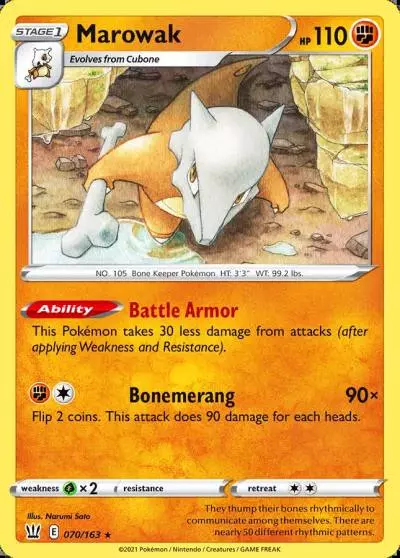 Marowak 70/163 Battle Styles Pokemon card