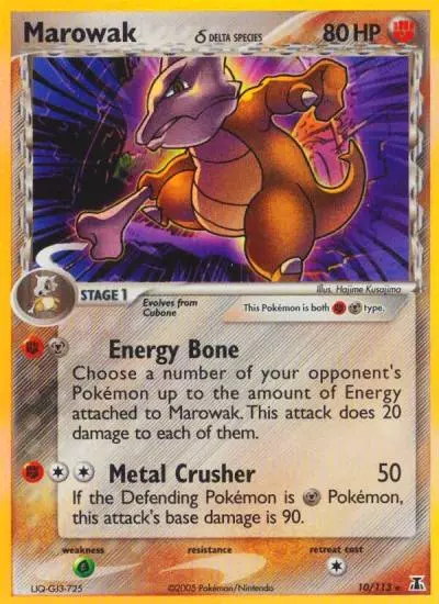 Marowak δ 10/113 Delta Species Pokemon card