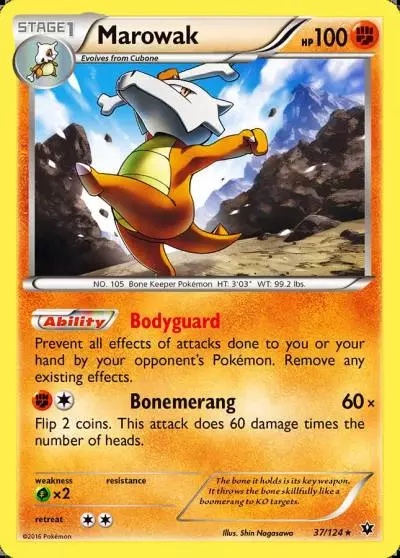 Marowak 37/124 Fates Collide Pokemon card