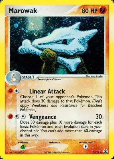 Marowak 7/112 FireRed & LeafGreen Pokemon card